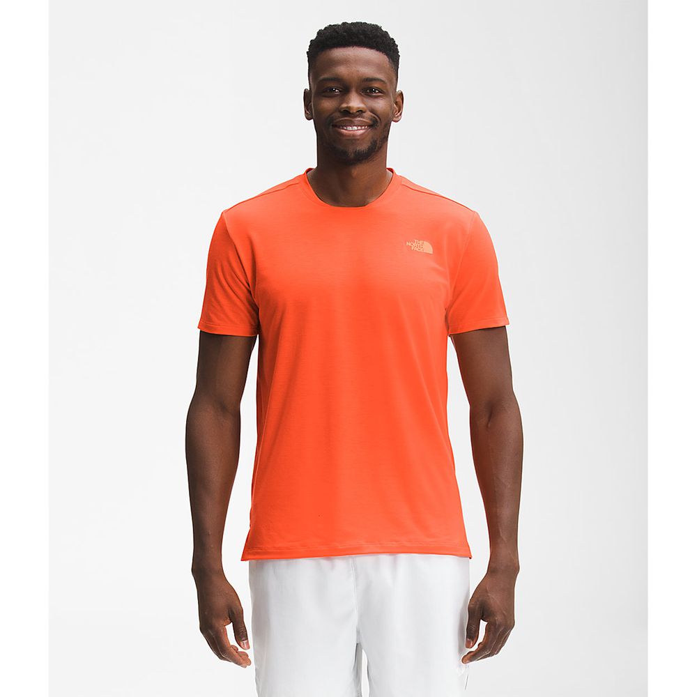 The North Face T-Shirts Mens Australia - The North Face Wander Short Sleeve Orange Flashdry (UNF-658